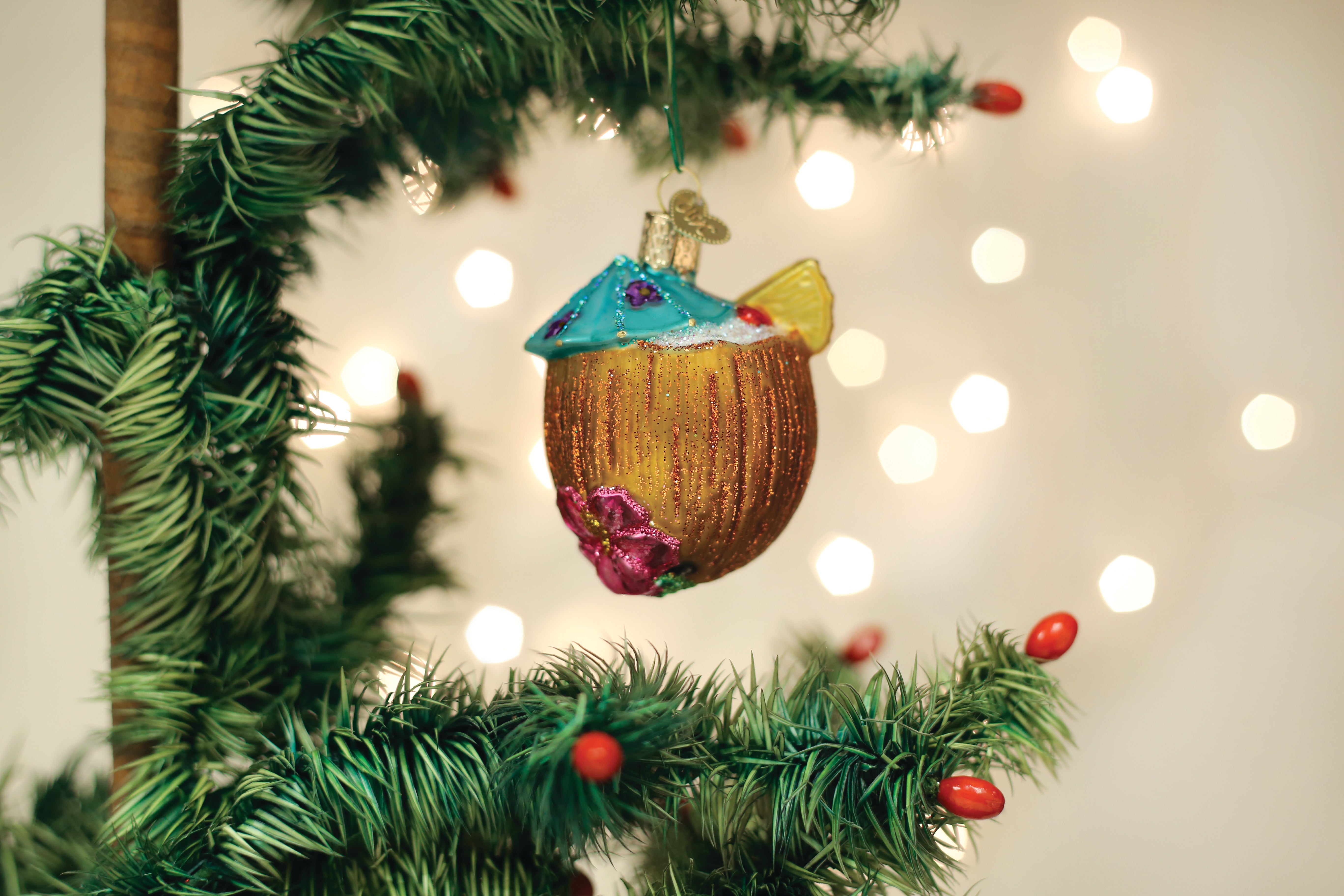 Tropical Coconut Drink Ornament – Old World Christmas