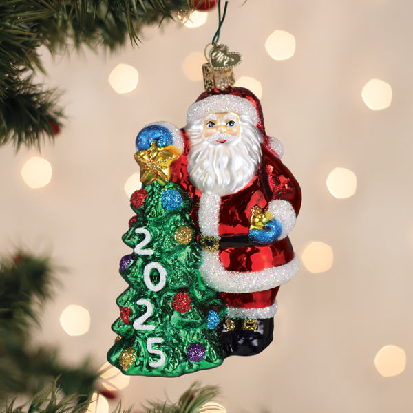 2025 Santa With Tree Ornament – Old World Christmas