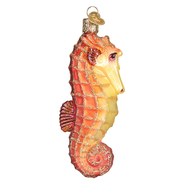 Orange Sea Horse Ornament