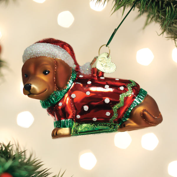 Dashing Dachshund Puppy Ornament – Old World Christmas
