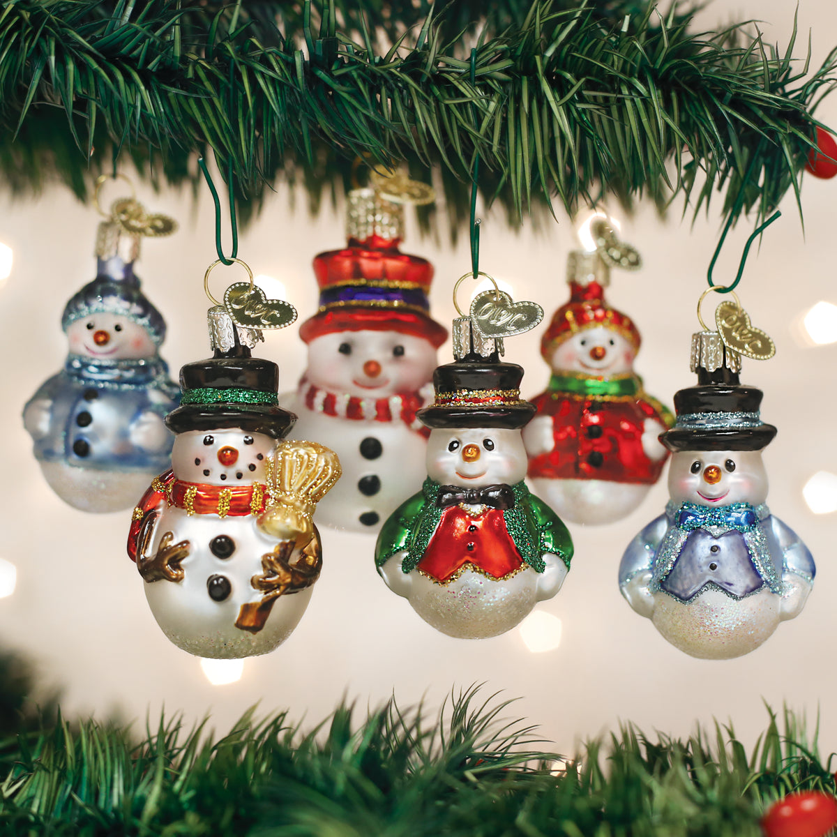 Z 21pcs Christmas Miniature Ornaments Santa Claus And Snowman