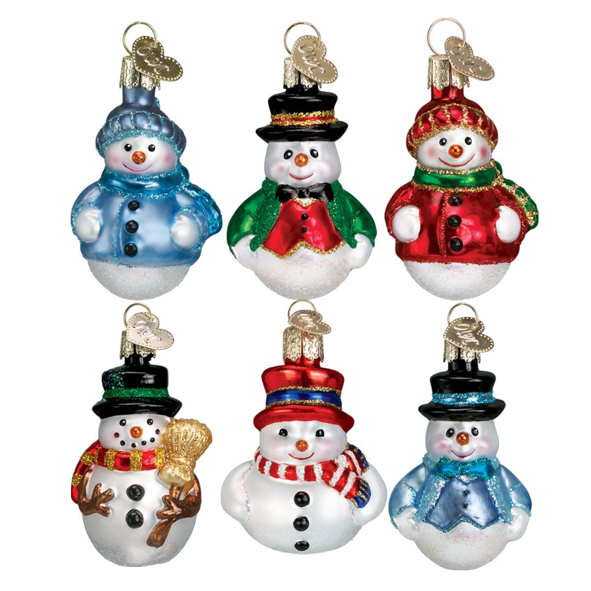 Mini Snowman Ornament Set
