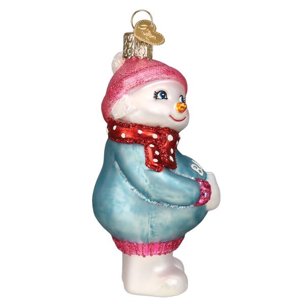 Expectant Snowlady Ornament