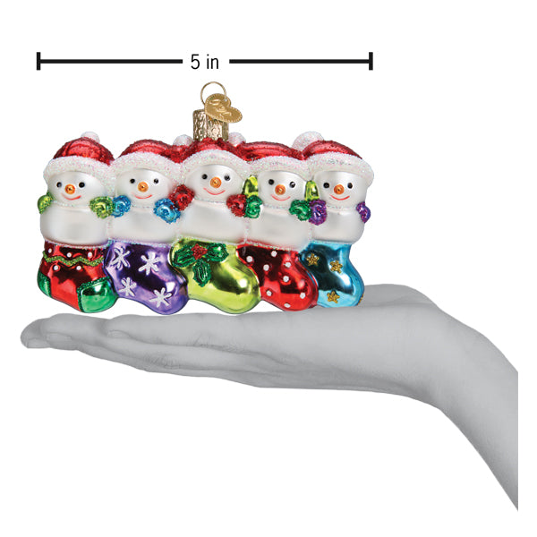 Snow Family Of 5 Ornament