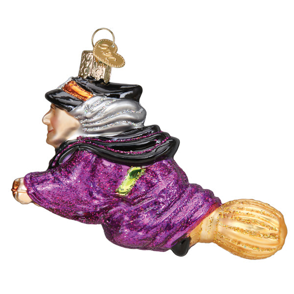 Witch On Broomstick Ornament