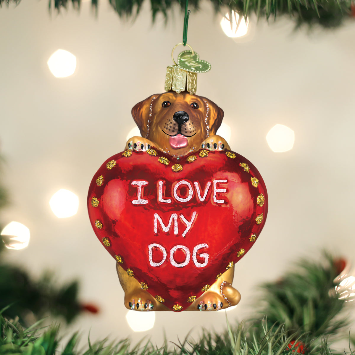 Dog christmas outlet ornament