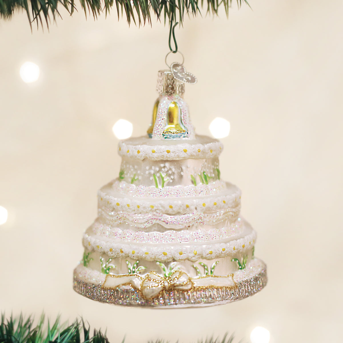 Personalized wedding deals cake christmas ornament