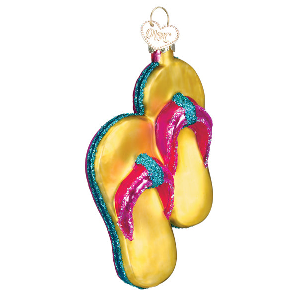 Yellow Flip-flops Ornament