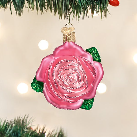 Pink Rose Ornament