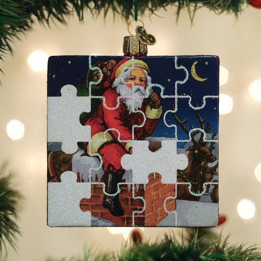 Santa Jigsaw Puzzle Ornament