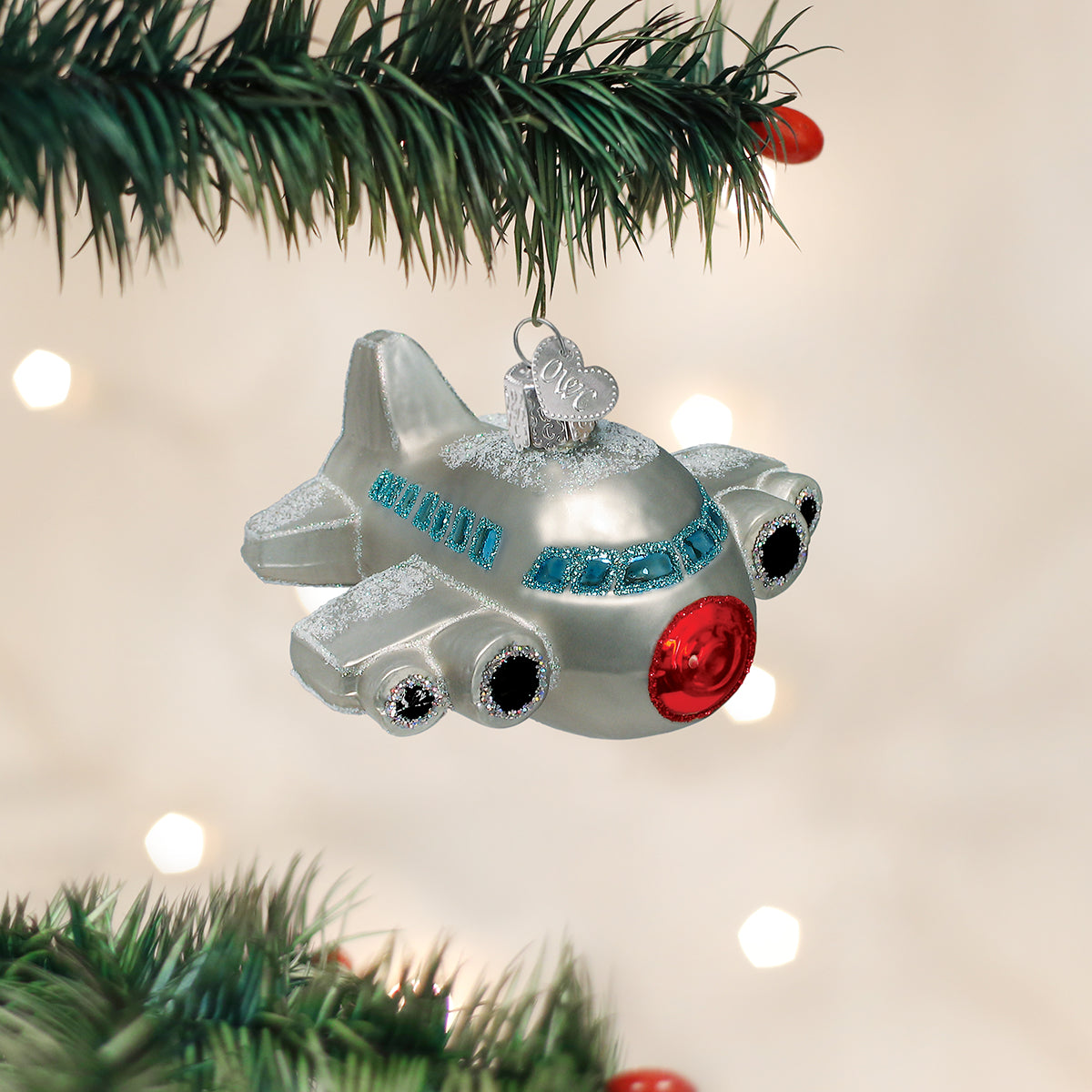 Airplane christmas outlet ornament