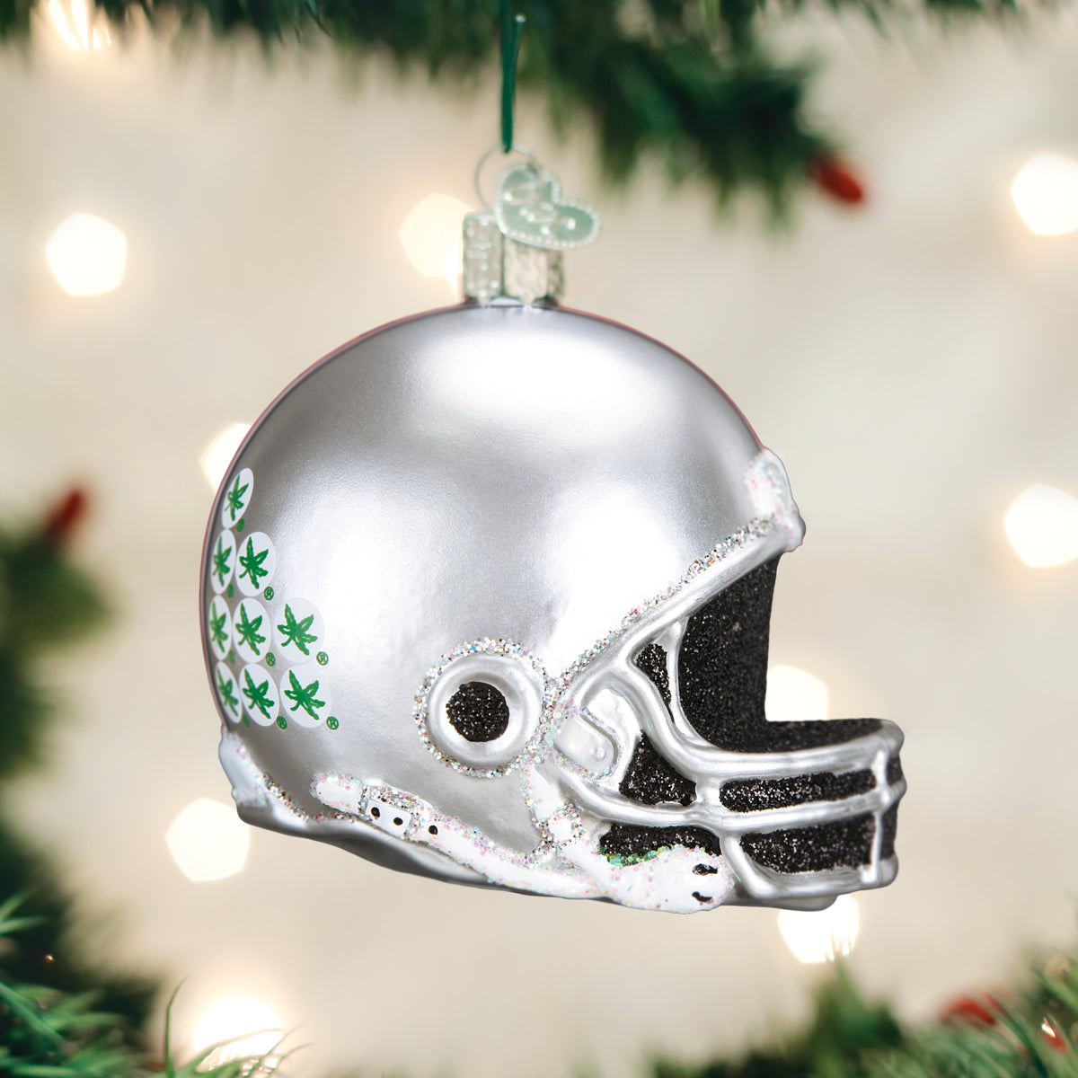 christmas football helmet Ornament Take on the holiday season like any true football fan by hanging this ornament in your home to make sure Santa knows who you cheer for Merry Christmas! Everybody loves Christmas