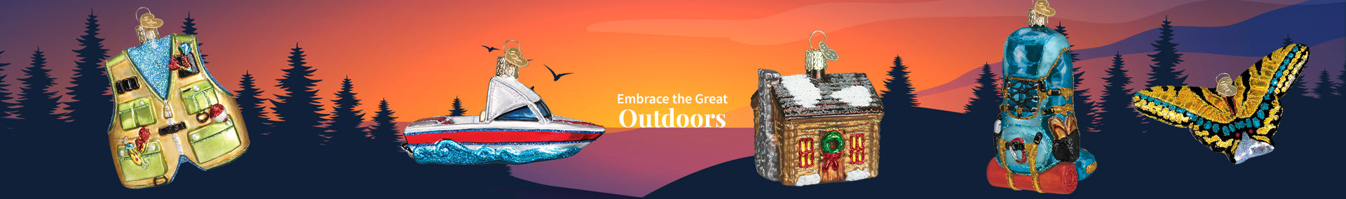 Outdoor Themed Christmas Tree Ornaments