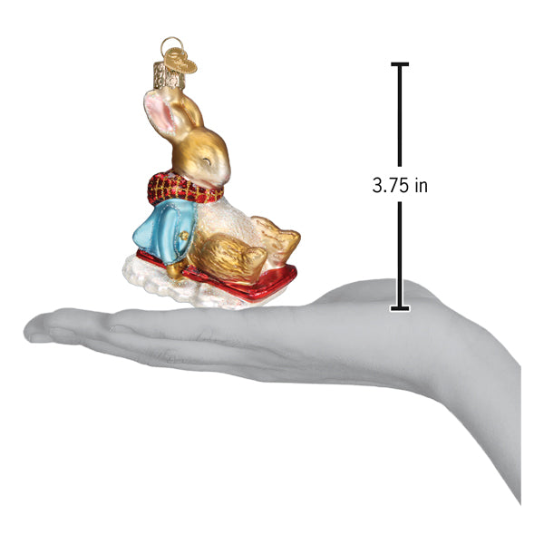 Peter Rabbit Sled Peter Rabbit On Sled Ornament – Old World Christmas