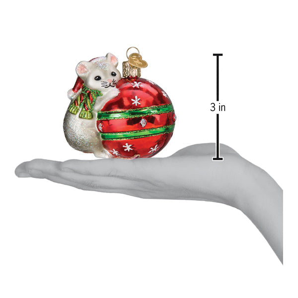 Playful Christmas Mouse Ornament