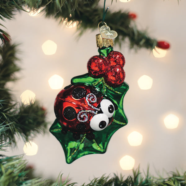 Holly Ladybug Ornament