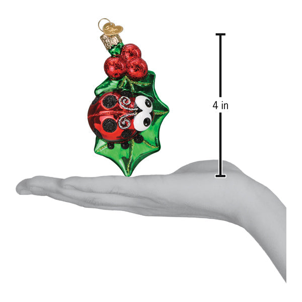 Holly Ladybug Ornament