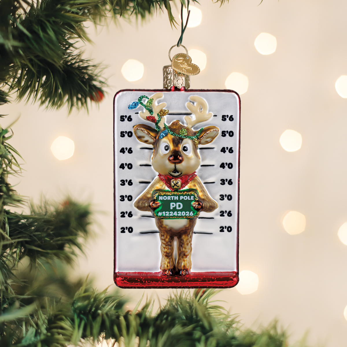 Reindeer Mugshot Ornament