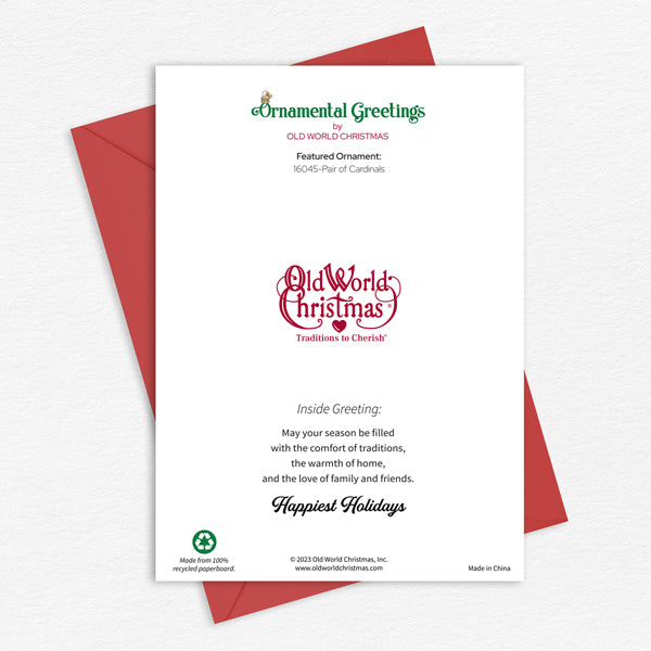 Lang Cardinal Weihnachtskarten – 18 Karten Mit Umschlägen, Mit Folienverzierung & Leinenprägung