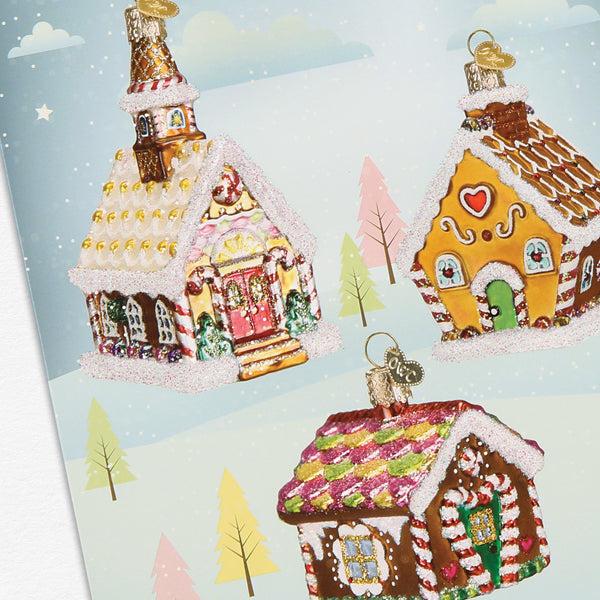Gingerbread Houses Christmas Card