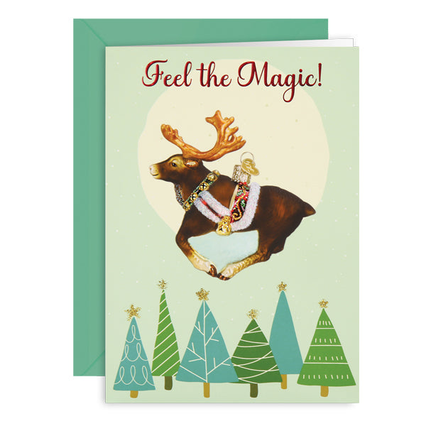 Reindeer Christmas Card Ornament