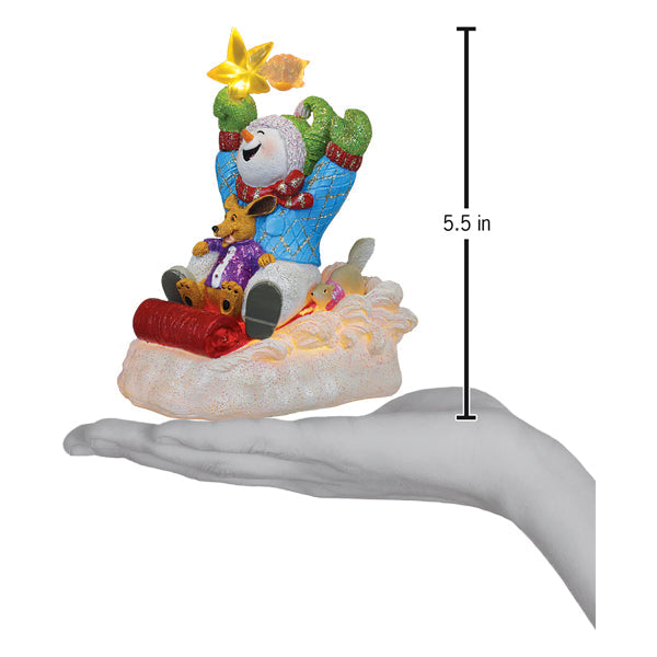 Star Powered Snow Boy Lighted Figurine