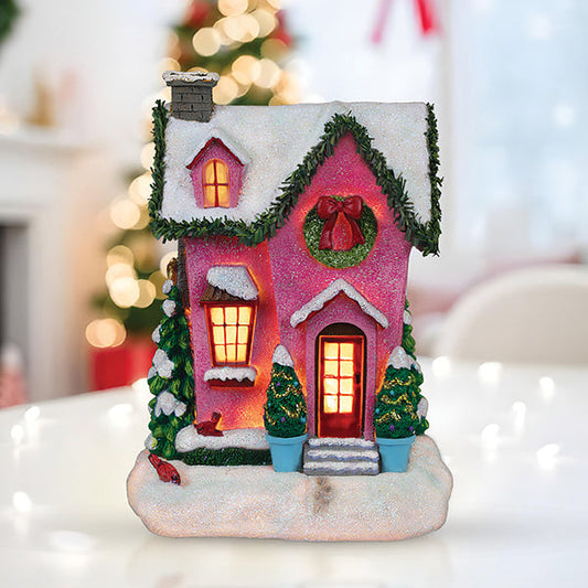 Holiday House Lighted Figurine