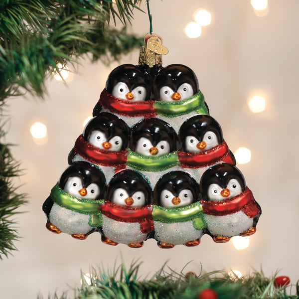 Penguin Family Of 9 Ornament