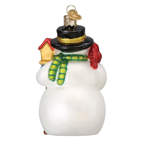 Snowman With Cardinal Ornament