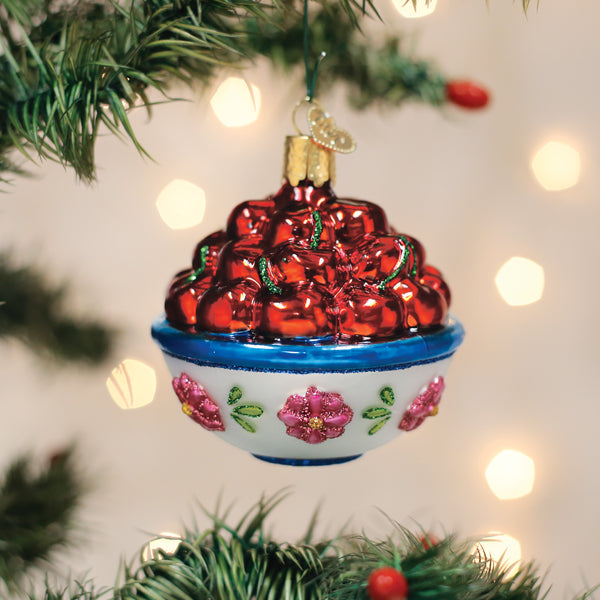 Bowl Of Cherries Ornament