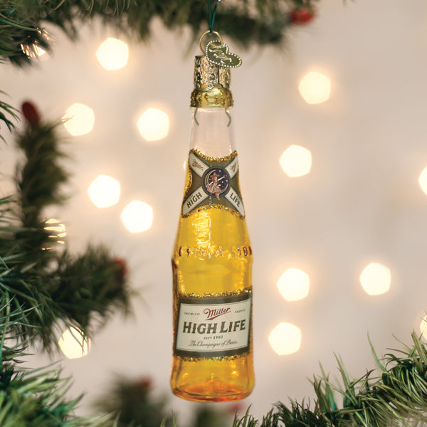 Miller High Life Bottle Ornament