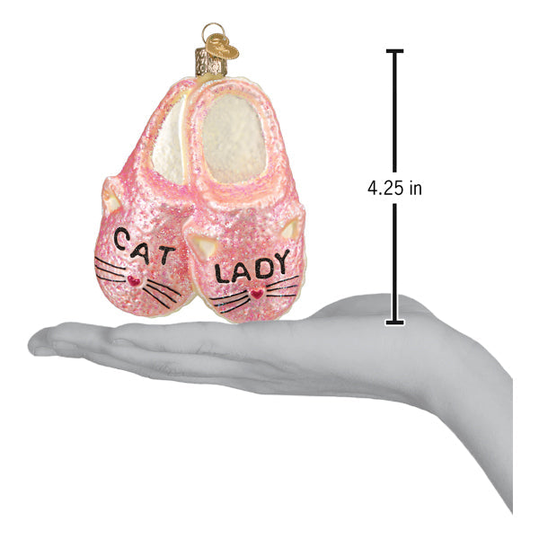Cat Lady Slippers Ornament