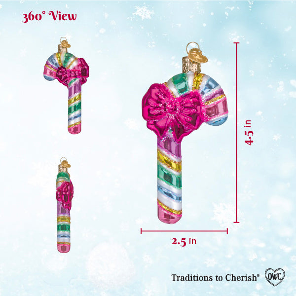 Pastel Candy Cane Ornament – Old World Christmas