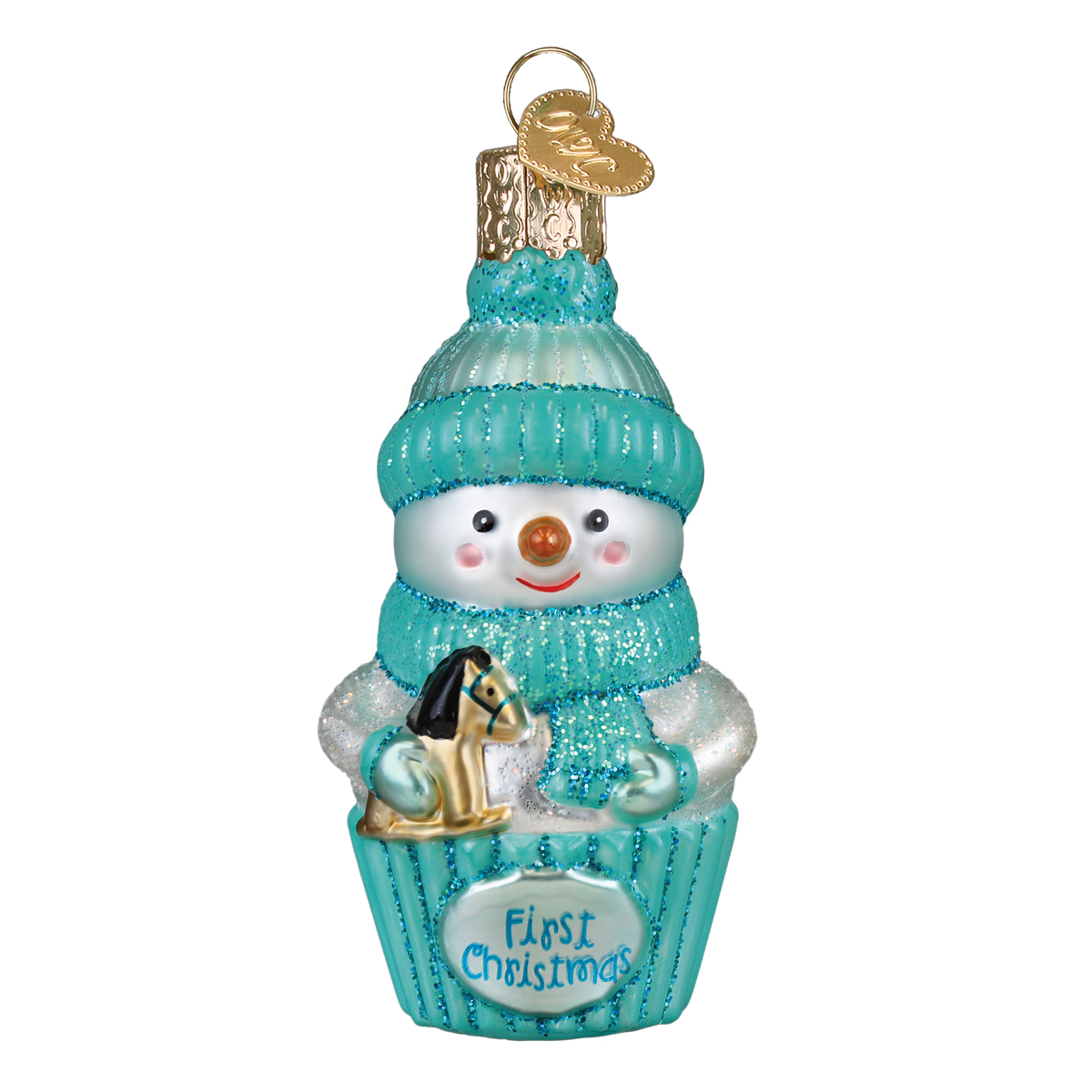 Snow Baby Cupcake Boy Ornament
