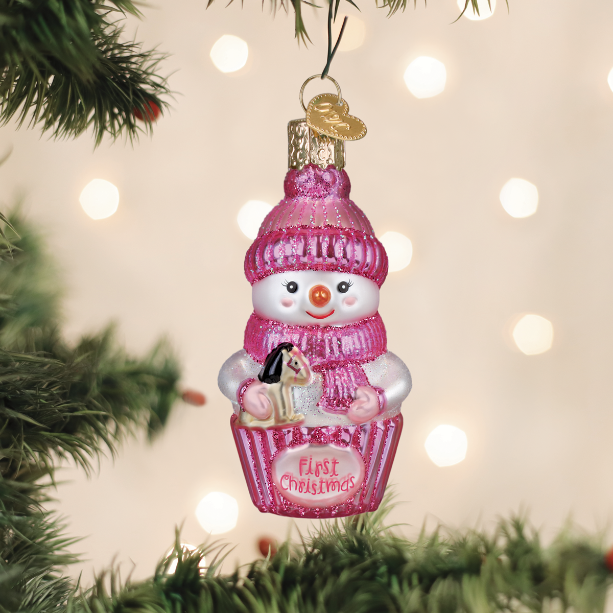 Snow Baby Cupcake Girl Ornament
