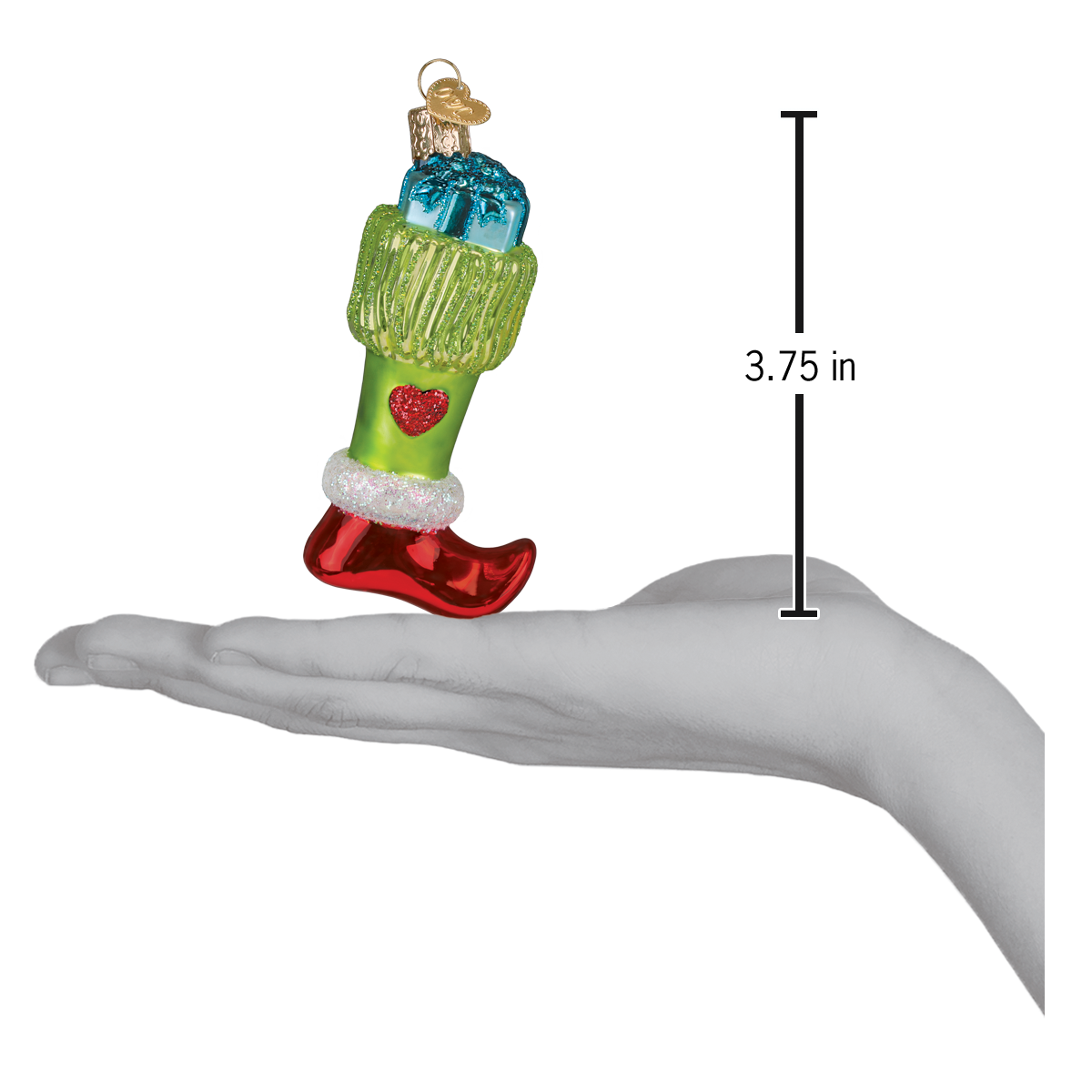 Green Mischief Stocking Ornament