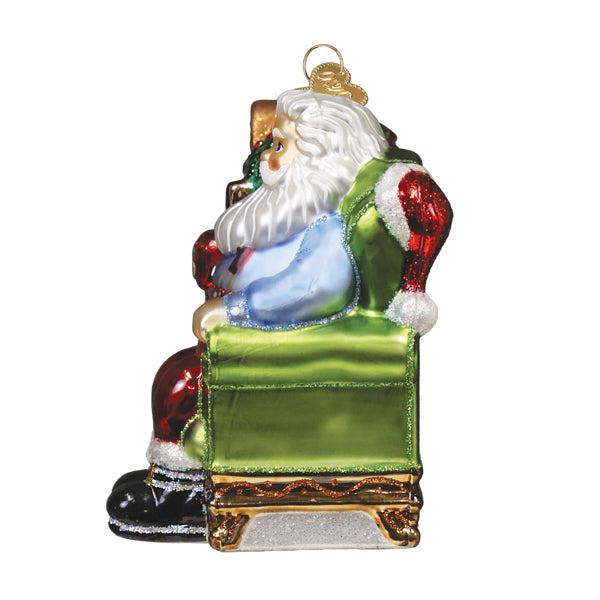 Santa At Hearth Ornament