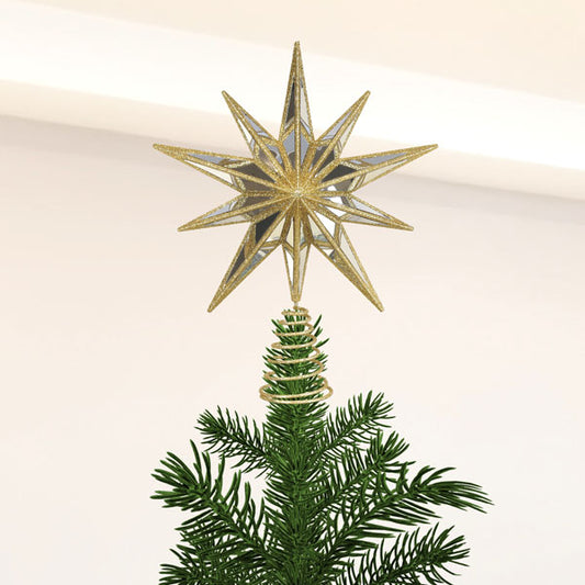 30% off 12" Gold Double-Sided Mirrored Star Tree Topper