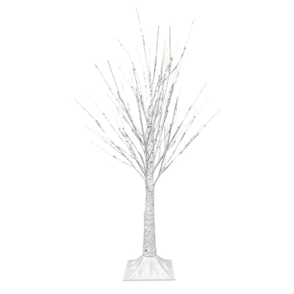 3' Lit Winter White Birch Tree