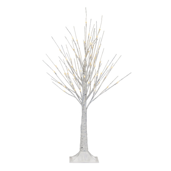 3' Lit Winter White Birch Tree