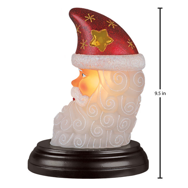 Santa Moon Face Light Ornament