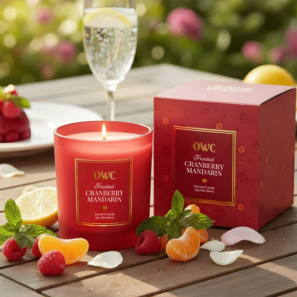 Frosted Cranberry Mandarin Candle – Old World Christmas