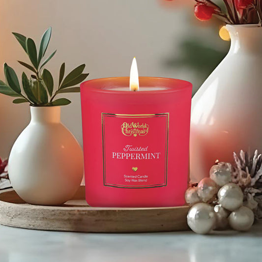 "Coming Soon" Twisted Peppermint Candle Ornament