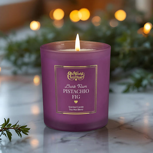 "Coming Soon" Dark Rum Pistachio Fig Candle Ornament