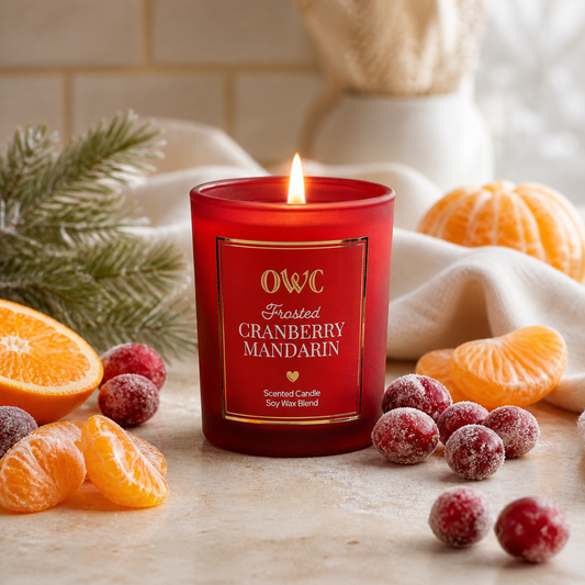 Frosted Cranberry Mandarin Votive Candle