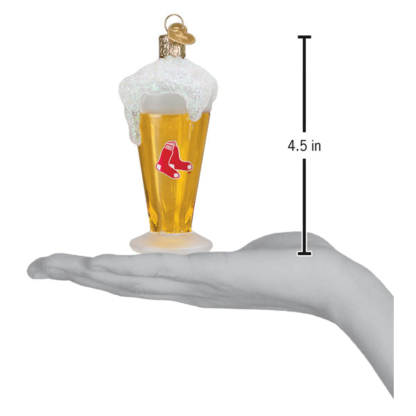 Red Sox Glass Of Beer Ornament