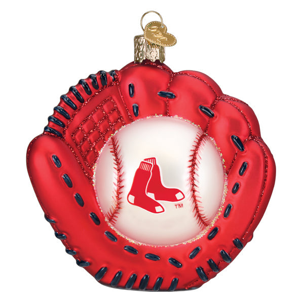 Red Sox Baseball Mitt Ornament