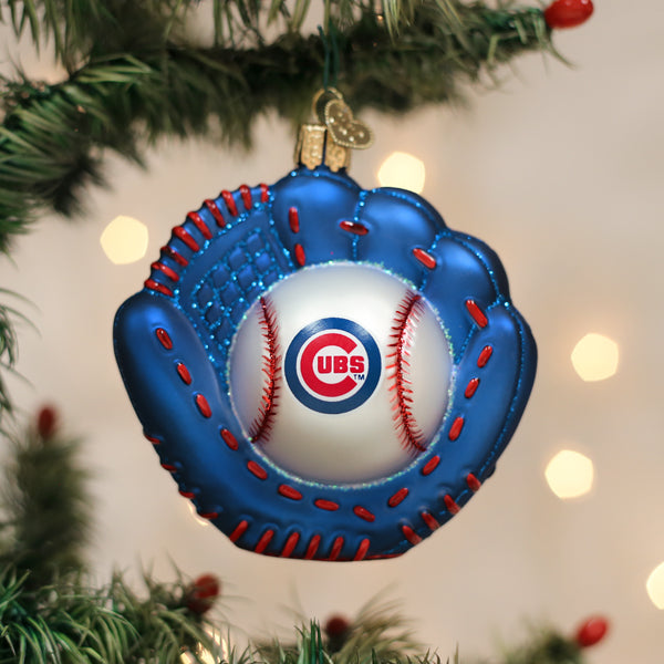 Cubs Baseball Mitt Ornament