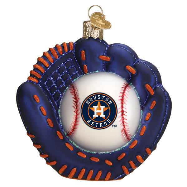 Astros Baseball Mitt Ornament