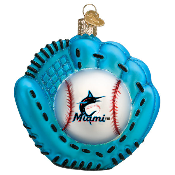 Marlins Baseball Mitt Ornament